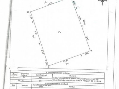 Constanta - Tabacarie - teren intravilan 300mp, liber de constructii