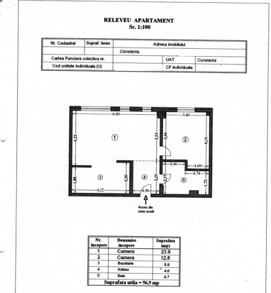 Constanta - Gara - BCR - apartament 2 caamere