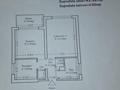 Tomis I - 2 camere decomandate