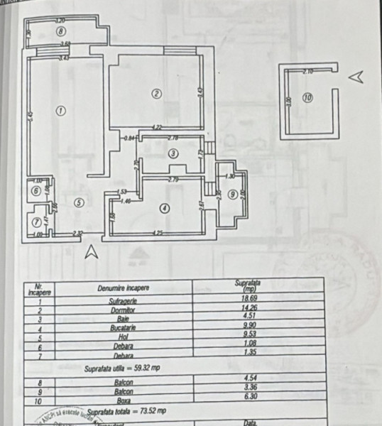 City Mall - apartament 2 camere transformat in 3 camere