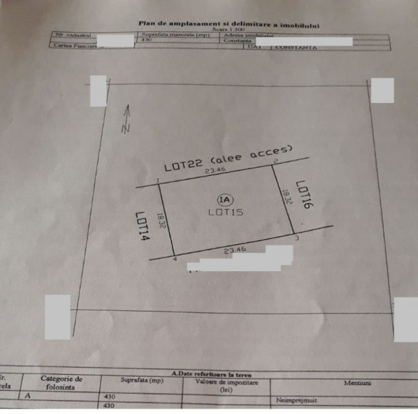 Constanta - Km. 5 - Sere - loturi de teren de 430mp